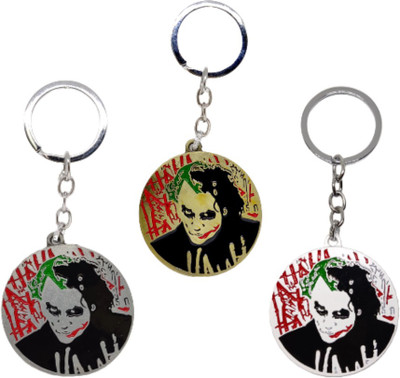 BIPS ENTERPRISES DC Joker Combo Keychain(Pack of 3)Key Ring Metal | Avengers Keychain for Bike Key Chain