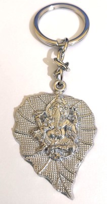 MISMIL Premium Metal Lord Leaf Pan Ganesha/Ganesh/Ganpati JI Key Chain