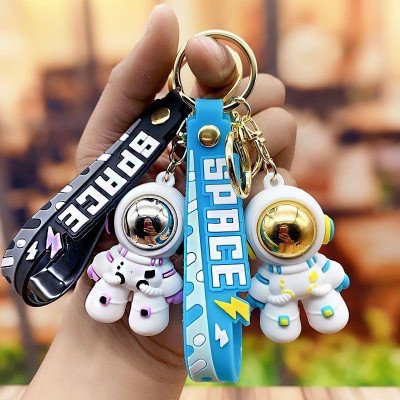 SRG Astronaut PVC Keychain with Strap Purple and Blue Pack of 2 Key Chain