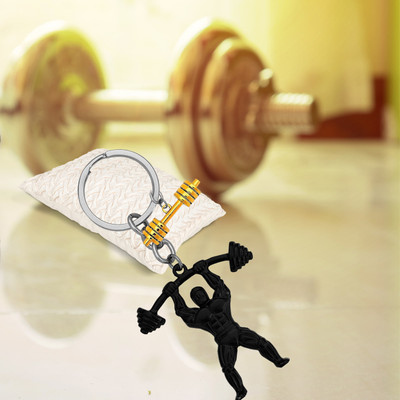 M Men Style Fitness Gym Keychain Bodybuilder Motivational Workout Keychain SKeyCom2024152 Key Chain