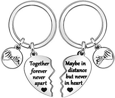 M Men Style 2pcs Friends Keychain Together forever Never Apart KeyS41 Key Chain