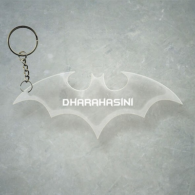 SY Gifts Batman Logo Desigh With Dharahasini Name Key Chain