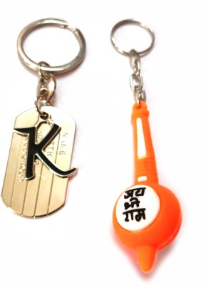 ShopTop Letter 'K' keychain with Shree Ram Gadda 0d4 Key Chain