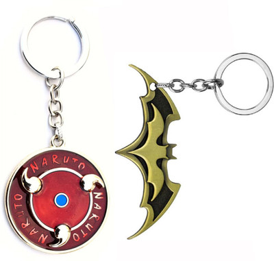 ShopTop Naruto spinning rotating keychain and batman metal key chain Key Chain