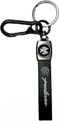 Meeko.com Long Leather Rope Design Keyring with Metal and Leather _mk68 Key Chain