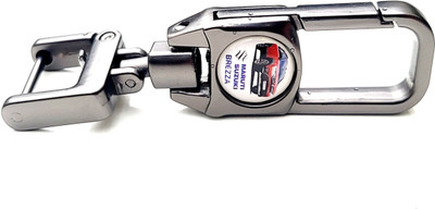 ADOREAL SUZUKI BREZZA METALLIC KEYCHAIN AND KEYRING WITH CAR LOGO Key Chain