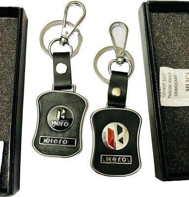 BBG NEW_Combo set of Bike chrome finish metal keychain Key Chain
