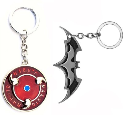 ShopTop Naruto spinning rotating keychain and batman metal key chain Key Chain