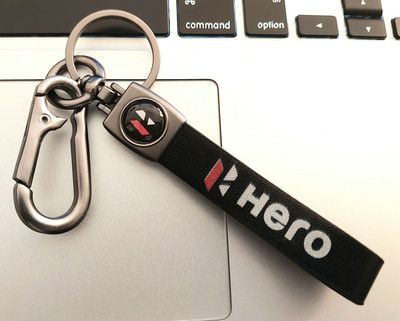 BIZOLO Premium Leather Strip With Buckle Hero Bikes Key Chain