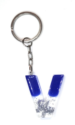 Swasti RESIN BLUE KEYCHAIN-V Key Chain
