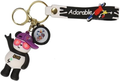 RainSound 3D Miniature Soft Hiphop Panda keyring with Charm Key Chain