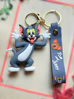 Royce Tom the Cat Keychain Toy – Cute Cartoon Figurine Keyring for Kids, Boys & Girls Key Chain