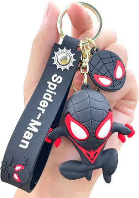 FLAMBE New_Spiderman 3d keychain superhero 3d keychain with strap for boys and girls Key Chain