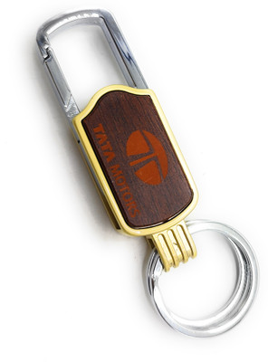 Jdp Novelty Tata Cars Metal Opner Keychain wooden Material Key Chain New Key Chain