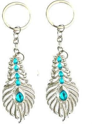 ABEL COMBO OF 2 PEACOCK FEATHER LORD KRISHNA KEYRING KEYCHAIN Key Chain