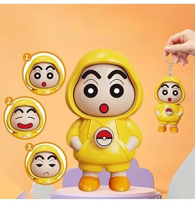 MSVTRADESS Shinchan Rotating Face Keychain – 3 Expression Changing Faces(pack of-1) Key Chain