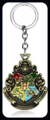 gtrp Keychain-keychain-Harry Potter Hogwards School logo Gold metal Key Chain