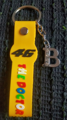 Meeko.com B Letter With Vr46 Patti Key Chain 2a Key Chain