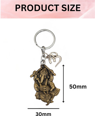 M Men Style Lord Ganesha Om Metal Key Ring – Keychain for CarBike & OfficeSkey616-605 Key Chain