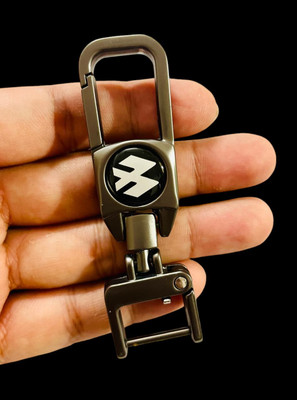 gtrp Metal Keychain Side Logo Keychain Premium and Stylish Design | Black Color 02 Key Chain
