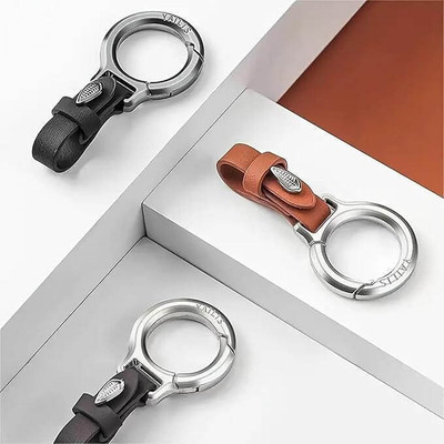 CHEFERYN Belt Loop Vegan Leather Key Ring Keychain For Keys Car Key Chain