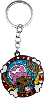 Buko One Piece Spinning Anime Metal Keychain Anti-Rust, Wheel Rotating Design Key Chain
