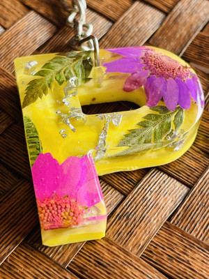 crafcan Resin real flower keychain Key Chain