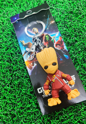 gtrp Groot 3D High Quality Rubber Keychain for women and men Key Chain