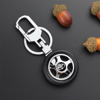 HappierYou Toyota Spinning Tyre Rotary Wheel Locking Keychain Key Chain