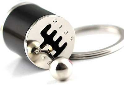 Otiporter Shifter Gear Keychain,6 Speed Shifter Keychain,Mini Car Gear Shift Stick Knob Key Chain