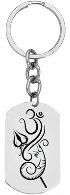 M Men Style Lord Ganesha Stainless Steel Key Ring – Keychain for Car:: Bike & SKey2025562 Key Chain