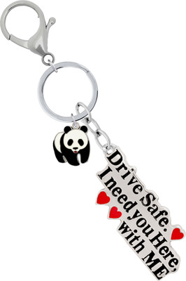 KYP Fashion Drive Safe Car Bike Keyring Key Holder For Husband Father Brother Cute Panda Key Chain