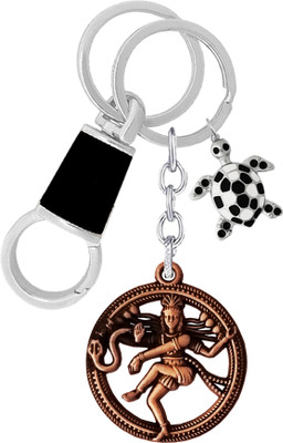 KYP Fashion Brown Shiva Idol Lord Shiva Dancing Natraj/Nataraja Statue Turtle Key Chain