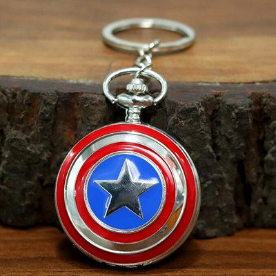 gtrp Captain America Sheild watch Numeric Clock dial Keychain Key Chain