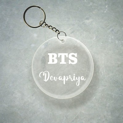 SY Gifts BTS Design With Devapriya Name Key Chain