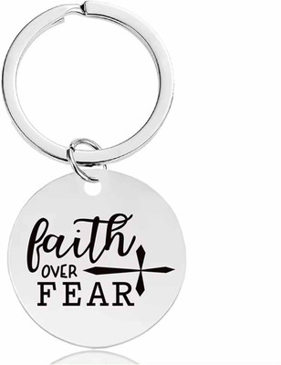 M Men Style Faith Over Fear Keychain Christian Inspirational Motivational Gift Skey202487 Key Chain
