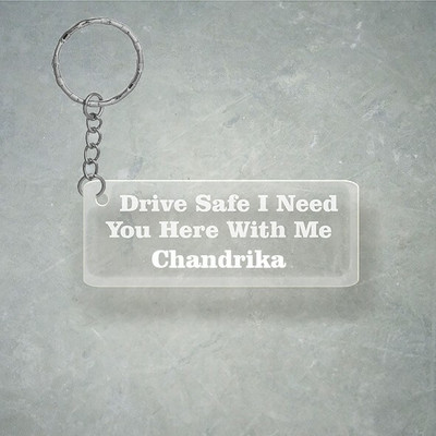 SY Gifts Drive SafeDesign With Chandrika Name Key Chain