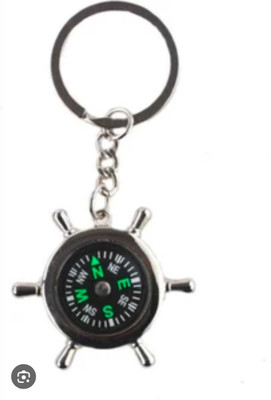 KEYCHAIN KINGDOM Stylish Round Compass keychain Key Chain