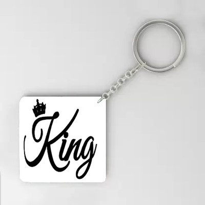 dk printing King printed cute woodan keychain Key Chain