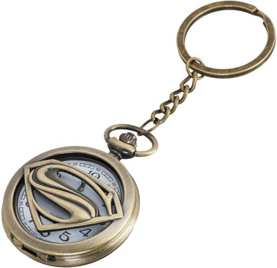 Augen Pocket Watch Superman Retro Vintage Key Ring Anti-Rust (1 Piece) Metal Key Chain