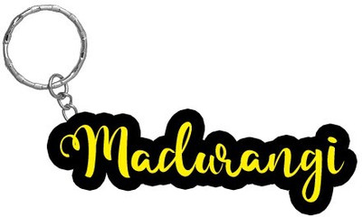 SY Gifts Madurangi Name Black Yellow Name Keychain Key Chain