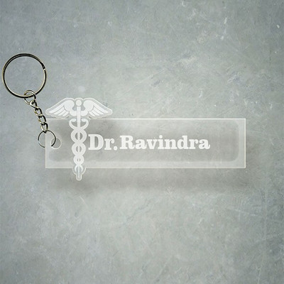 SY Gifts Doctor Logo Desigh With Ravindra Name Key Chain