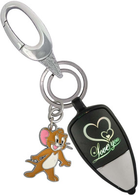 SHOKY LOOKS Attractive Design LED Light With Mini Jerry Locking Lock Perfect For Gifting Key Chain