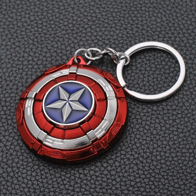 FLAMBE New_Metal Avengers Superhero Captain America Shield Key Chain Key Chain