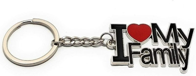 csp keychain I Love My Family High Quality Stainless Steel Key Chain for Family Gift Key Chain
