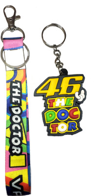 ShopTalk The Doctor Velentino Rossi small Fabric Id Tag With 46 word combo Key Chain