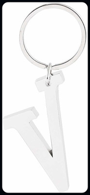 gtrp keychain-V Letter/Alphabet Big Size Premium Metallic Keychain-A Key Chain