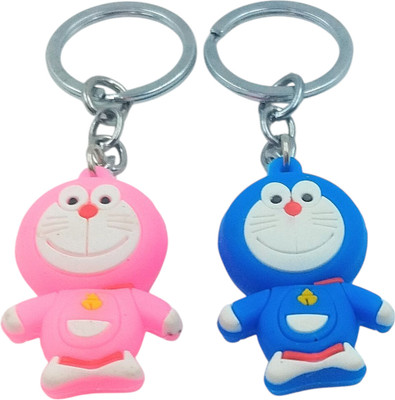 Key Era Cute Teddy Bear In Japanese Fiber Box Keychain white Pack Of 2 Key Chain