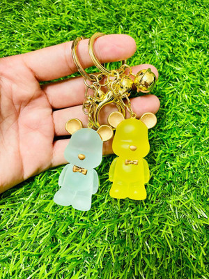 GKM Cute Transparent Panda best quality combo set key ring keychain Key Chain