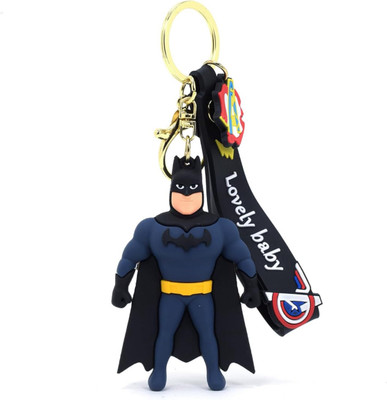 HappierYou Batman DC Superhero 3D Silicone Keychain with Amazing Belt Key Chain